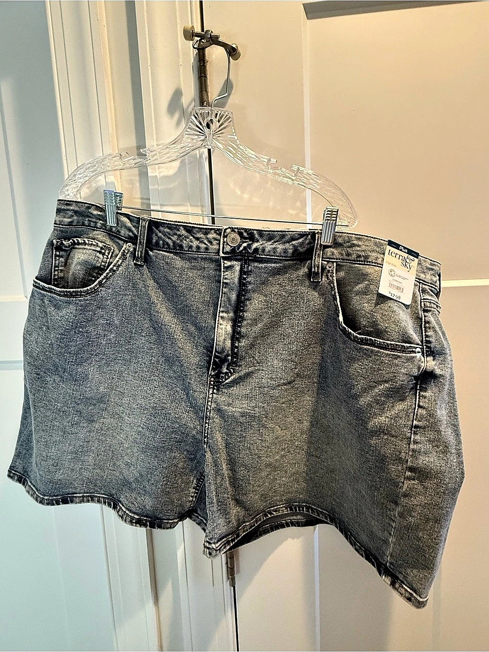 Terra & Sky High Rise Mom Short Denim Shorts Size 2X